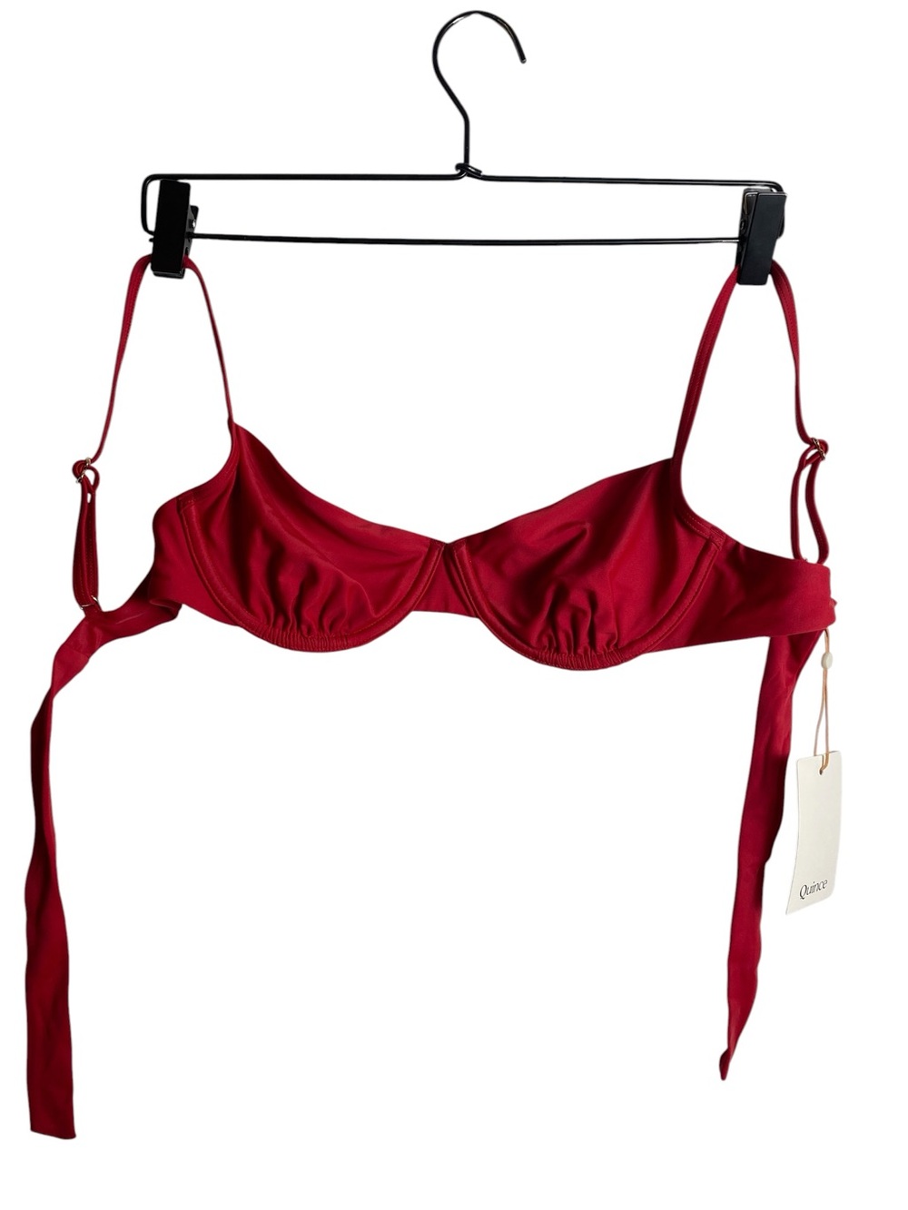 Quince Cherry Red Italian Demi Swim Bikini Top